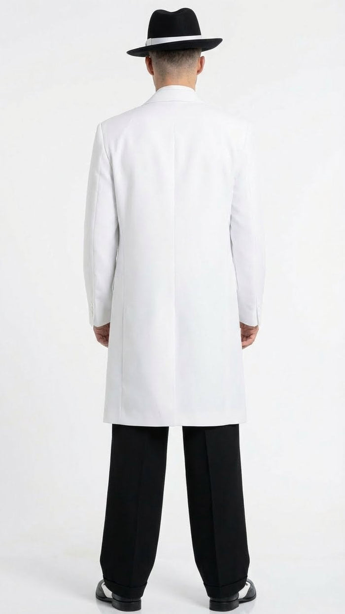 Men’s White Zoot Suit Gangster Style Outfit - White Jacket by USA Men's Outlet