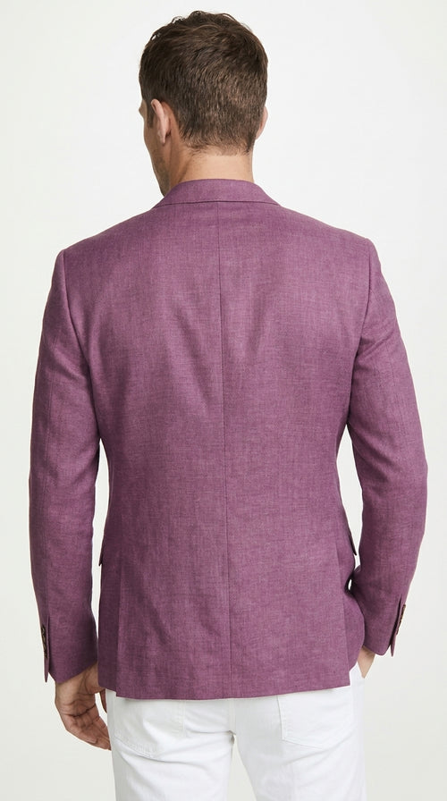 Men’s Berry Mauve Blazer – Classic 2-Button Wedding, Business and Smart-Casual Sport Coat in light purple lavender color