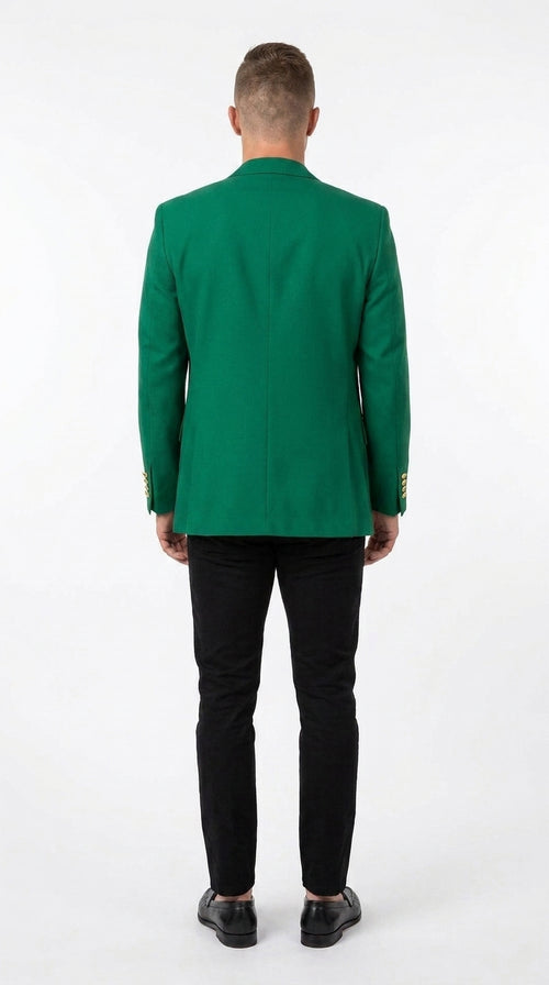 Men’s Kelly Green Blazer with Black Pants – Church, Business and Formal