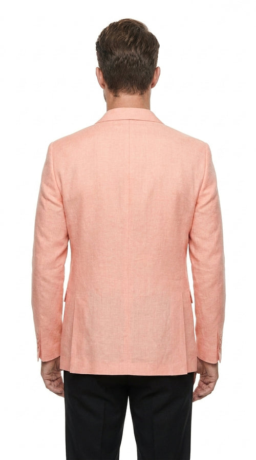 Men’s Peach Blazer – Modern Fit Wedding, Summer, Business Casual & Smart Casual Sport Coat