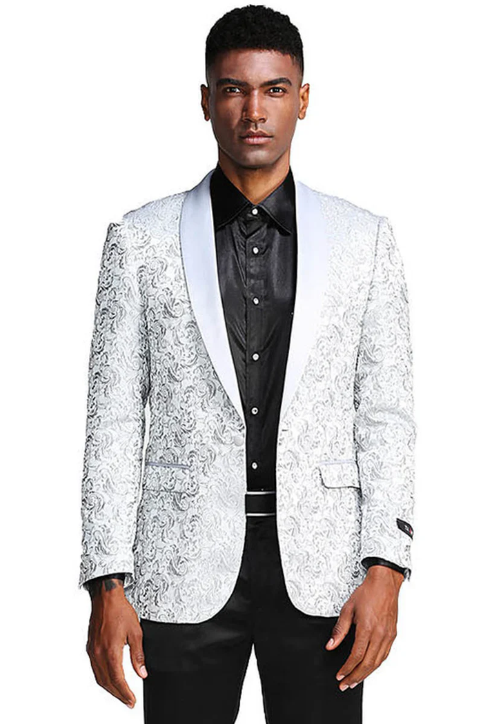 Designer Gray Prom Tuxedo - Grey Wedding Tonal Suit