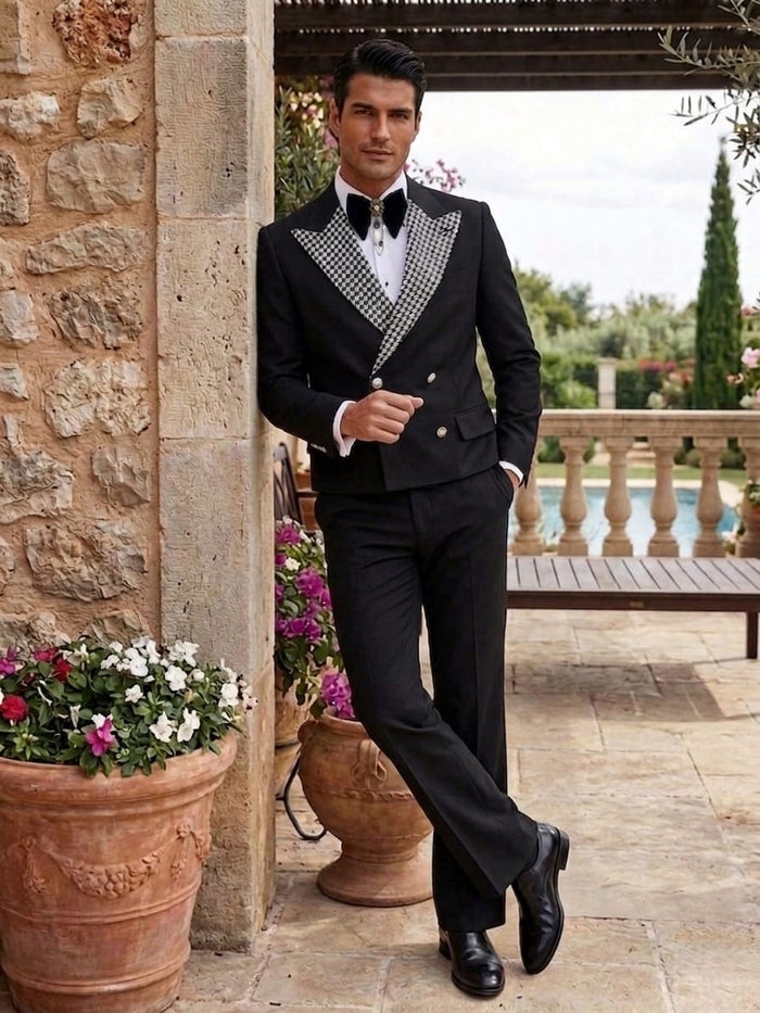 Black Tail Tuxedo - Tailcoat - 1920s Black and Silver