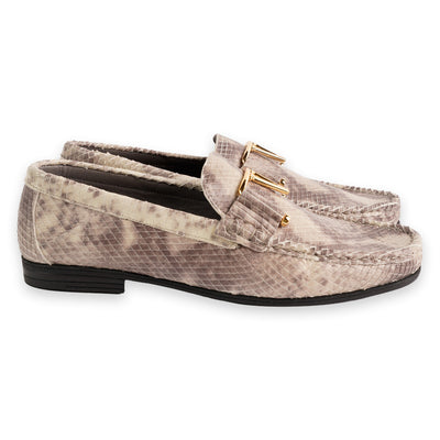 P0212 -3218 Python Print V buckle- Multi Beige