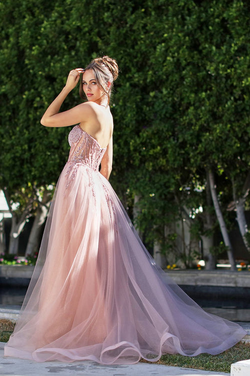 Adora Design 3262 Beaded Corset Strapless Ball Gown Prom Dress
