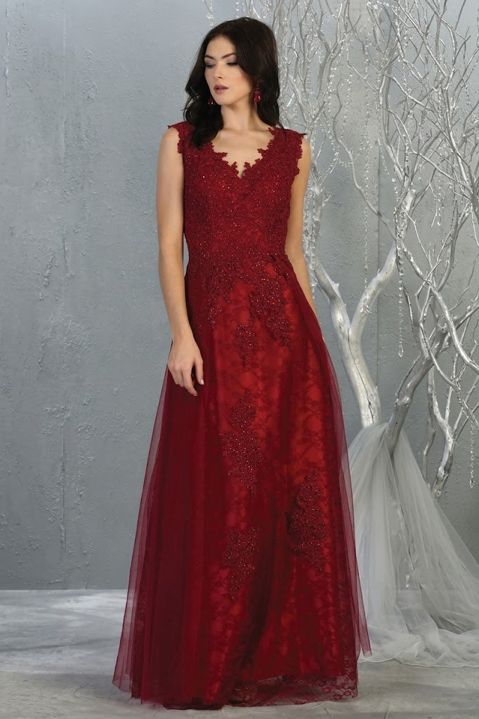 May Queen MQ1799 Special Occasion A-line Embroidered Formal Dress