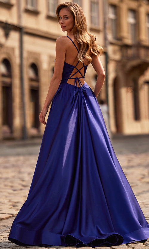 La Femme 33373 Scoop A-Line Prom Dress with Pockets
