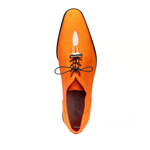 Marco Di Milano Rimini Orange Genuine Stingray Exotic Lace-Up Dress Shoes - view 2