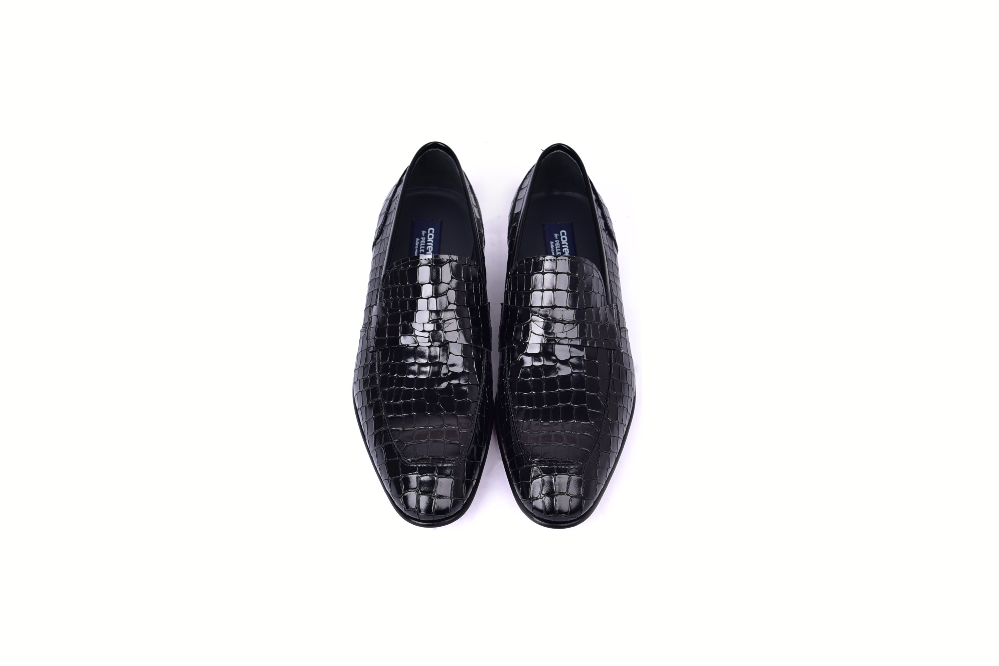 C01702-3470C Croco Leather loafer- Black