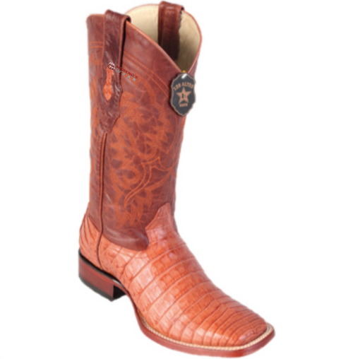 Men's Los Altos Glossy Caiman Belly Boots Wide Square Toe