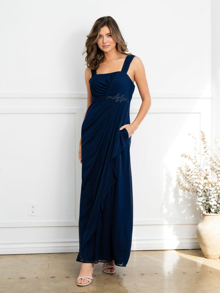 Eva USA EV3527 Two Piece Beaded Evening Set with Tailored Detailing Dress