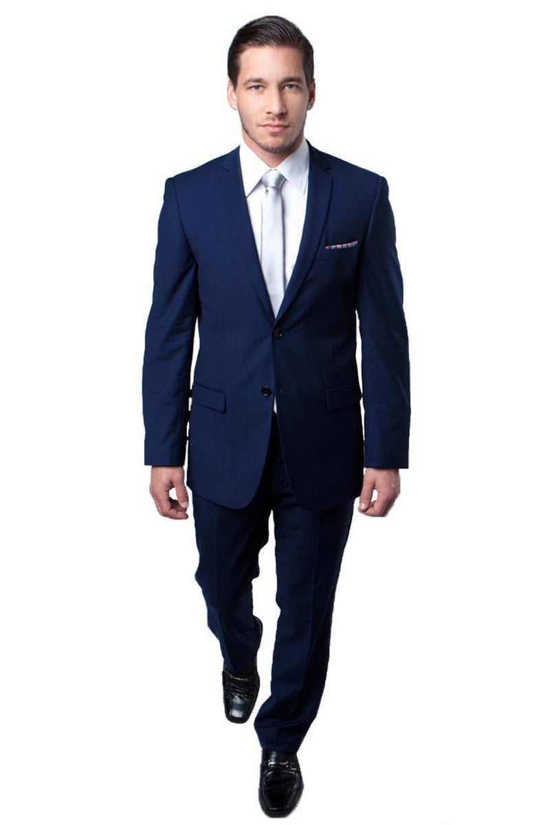 Men's Navy Slim Fit Suit in Dark Blue