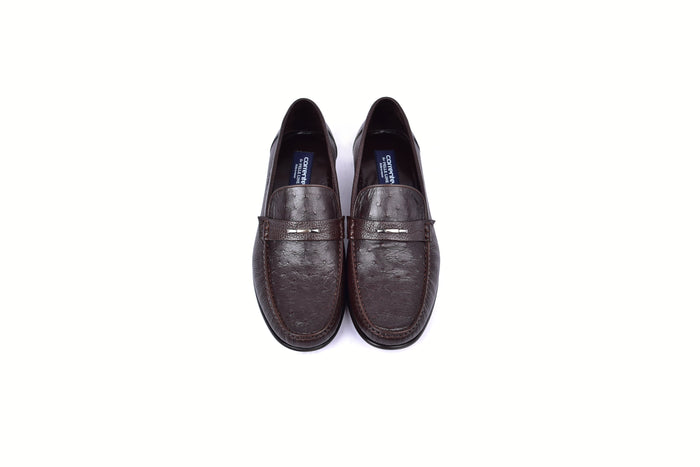 C0014054-3898Ost-Genuine Ostrich-Dark Brown