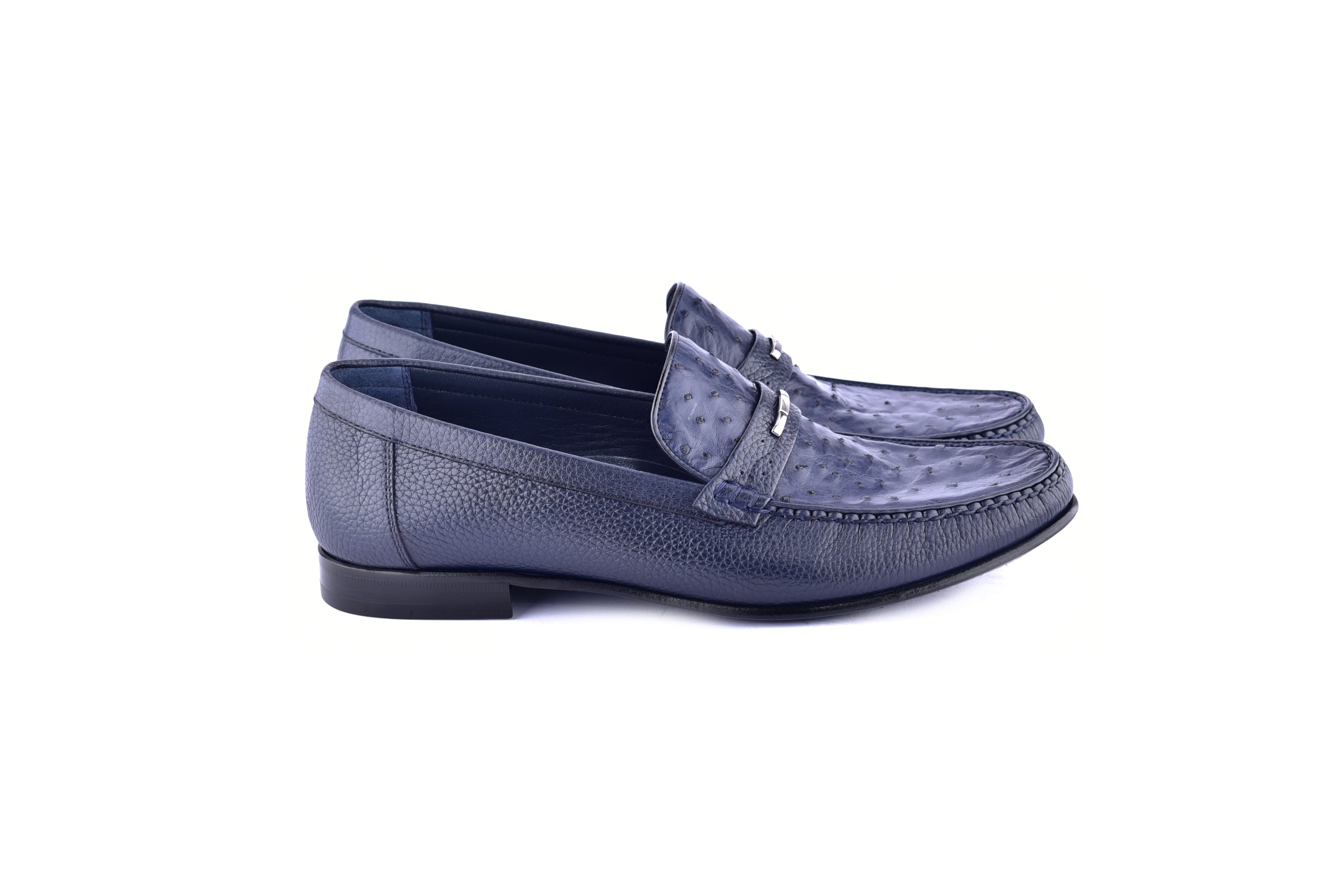 C0014052-3898Ost- Genuine Ostrich- Navy