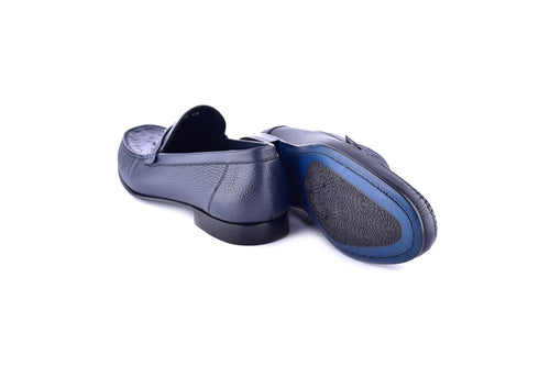 C0014052-3898Ost- Genuine Ostrich- Navy