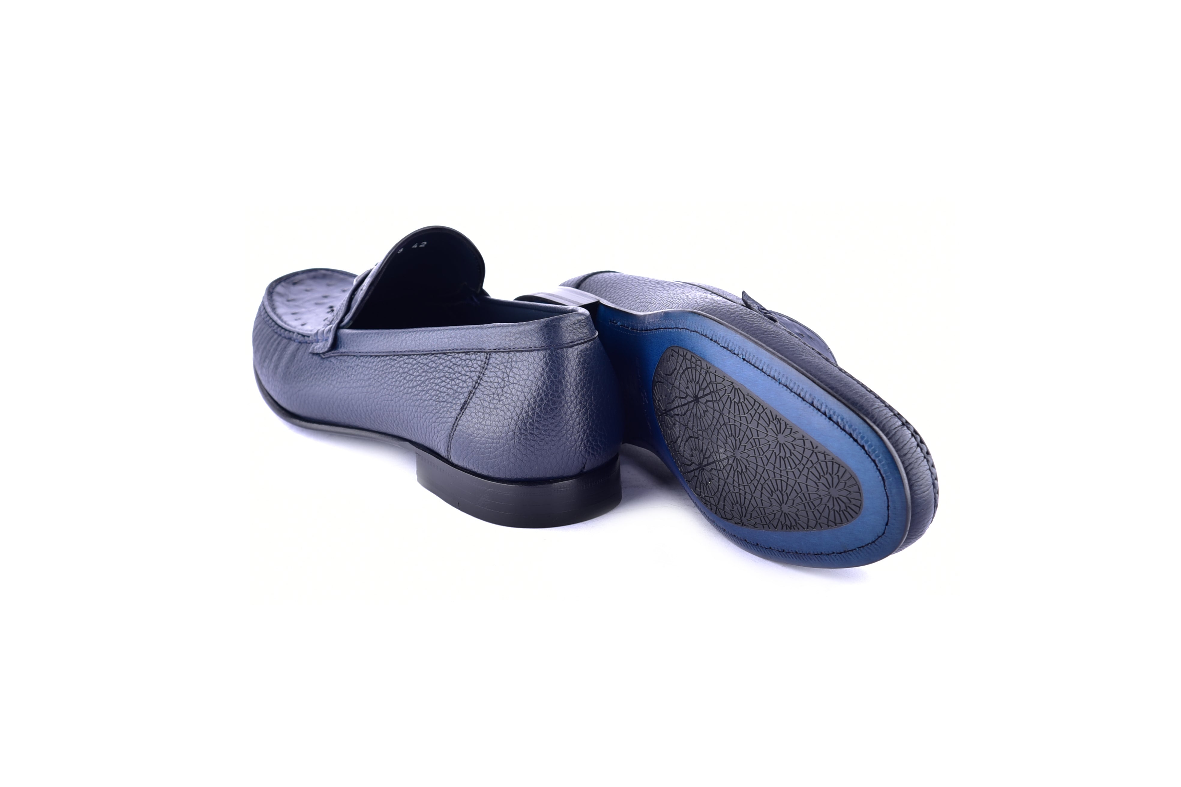 C0014052-3898Ost- Genuine Ostrich- Navy