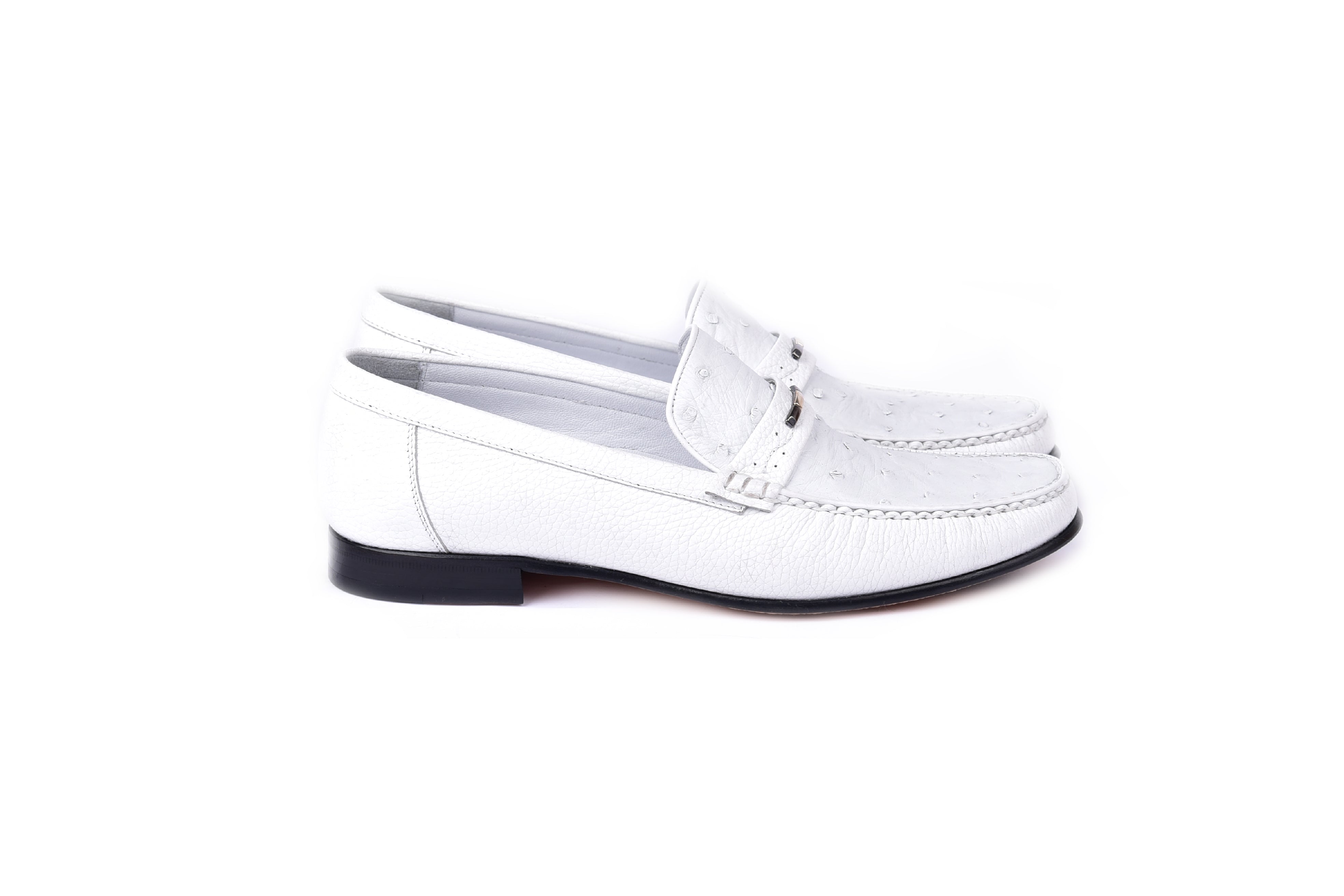 C0014053-3898Ost- Genuine Ostrich- White