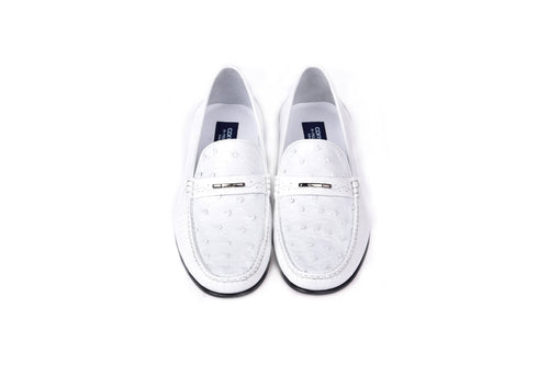 C0014053-3898Ost- Genuine Ostrich- White