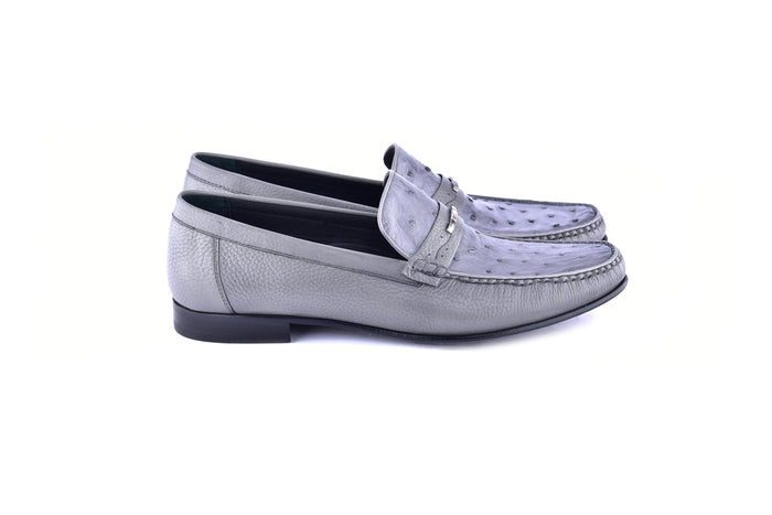 C0014051-3898Ost- Genuine Ostrich- Grey