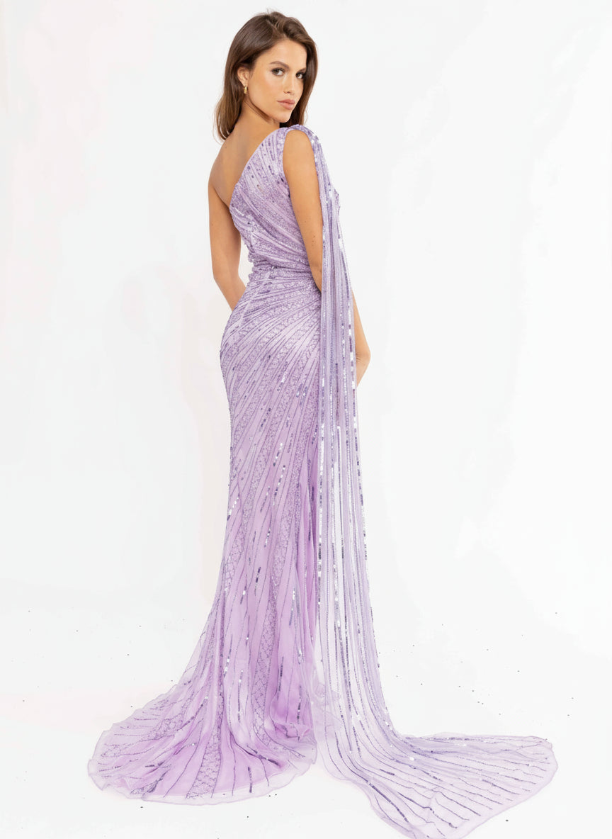 Primavera Couture 3956 - Beaded Sequin Evening Gown