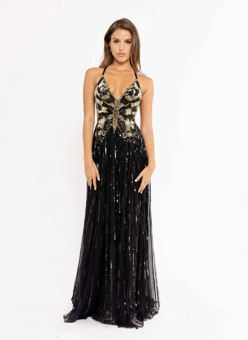 Primavera Couture 3957 - Sequin Beaded Evening Gown