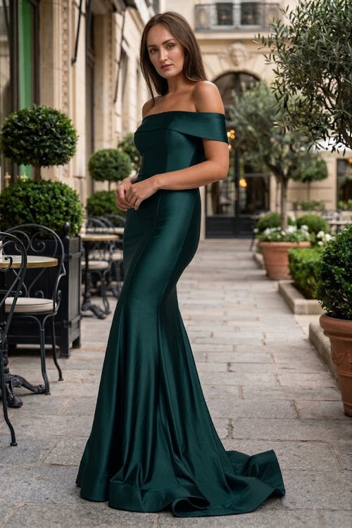Amelia Couture 373 Off Shoulder Bodycon Mermaid Prom Evening Gown