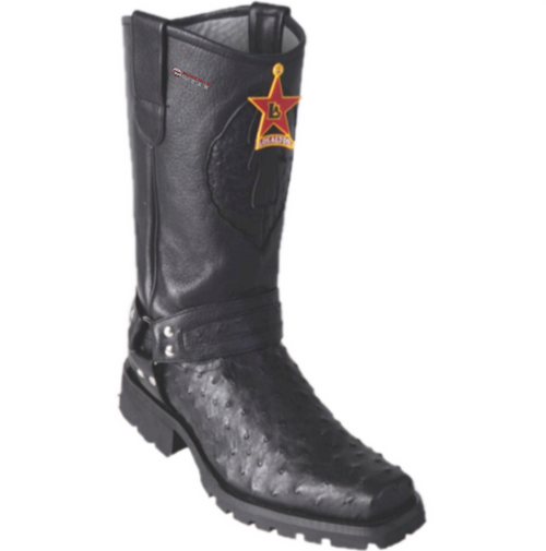 Men’s Los Altos Ostrich Biker Boots