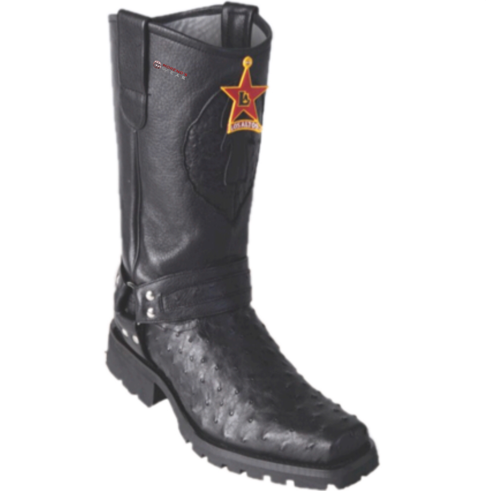Men’s Los Altos Ostrich Biker Boots