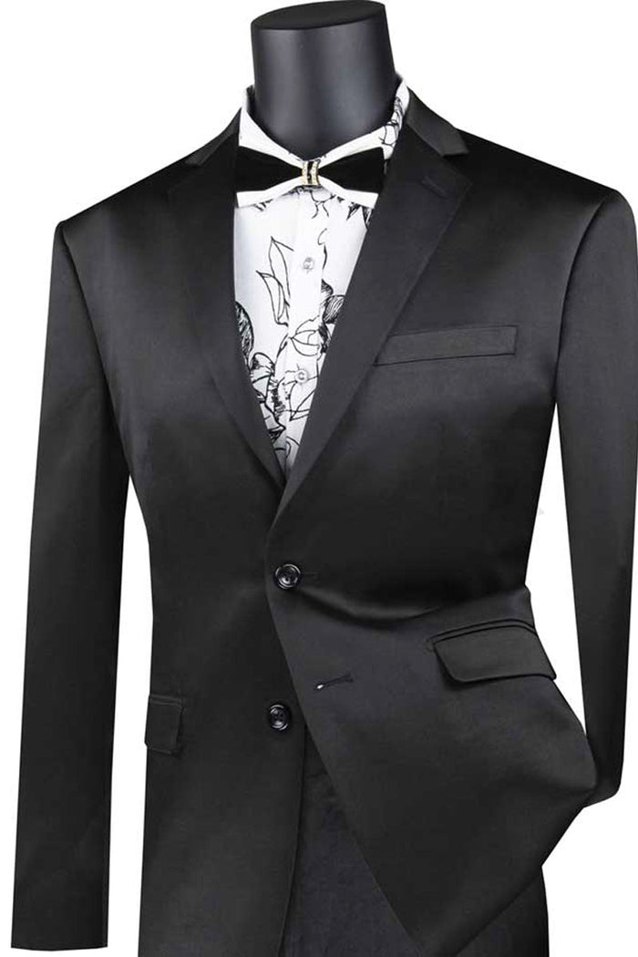 Mens Ultra Slim Fit Strech Sateen Shiny Sharskin Suit in Teal by Vinci
