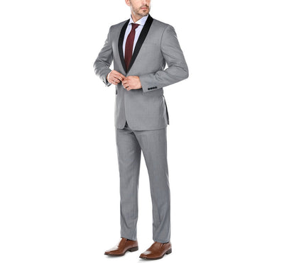Renoir 202-2 Men's Slim Fit 2-Piece Shawl Lapel Slim Fit Tuxedo