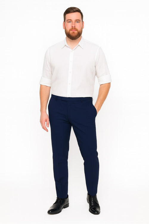 Men’s White Linen Button Down Shirt - Long Sleeve Roll-Up Casual Dress Shirt by USA Men's Outlet