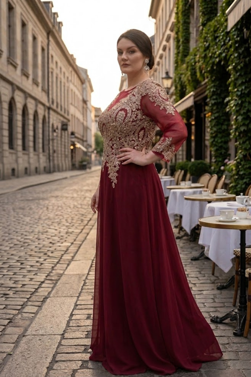 Plus Size Long Evening Gown Maxi Formal Dress for Women By May Queen MQ1549