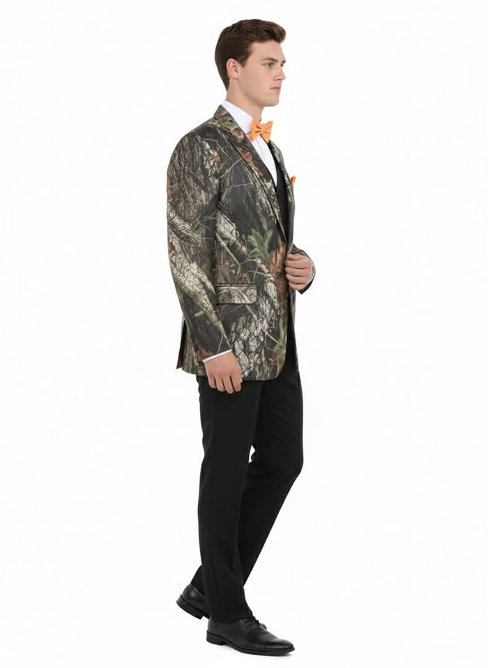 Mens Camo Sport Jacket - Camouflage Blazer - Camo Sport Coat in Green and Brown Color by USA Men's Outlet