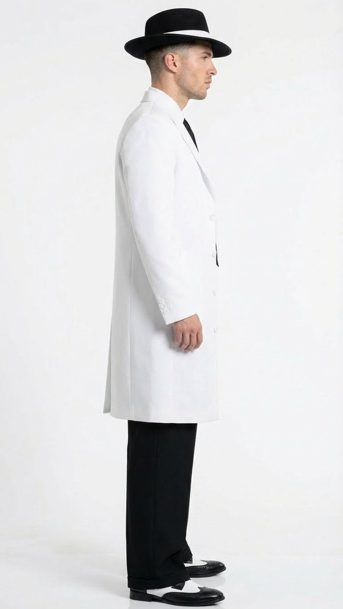Men’s White Zoot Suit Gangster Style Outfit - White Jacket by USA Men's Outlet
