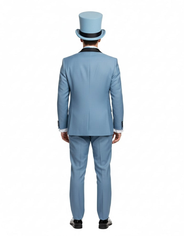 Dumb and Dumber Light Blue Tuxedo Costume for Men with Matching Top Hat - Classic 90s Party and Halloween Suit by USA Men's Outlet