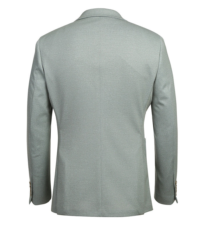 Half Canvas Slim Fit Blazer in Light Sage Gray by Pellagio