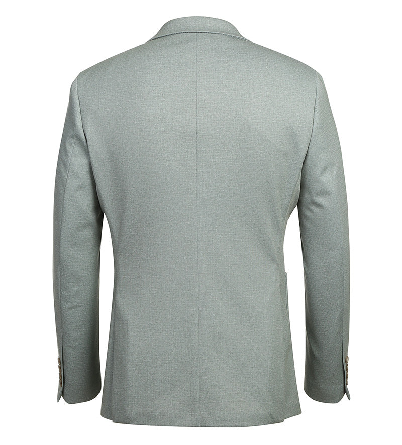 Half Canvas Slim Fit Blazer in Light Sage Gray by Pellagio