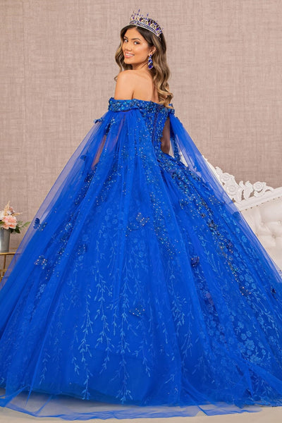 3D Butterfly Cape Sleeve Ball Gown by Elizabeth KGL3111