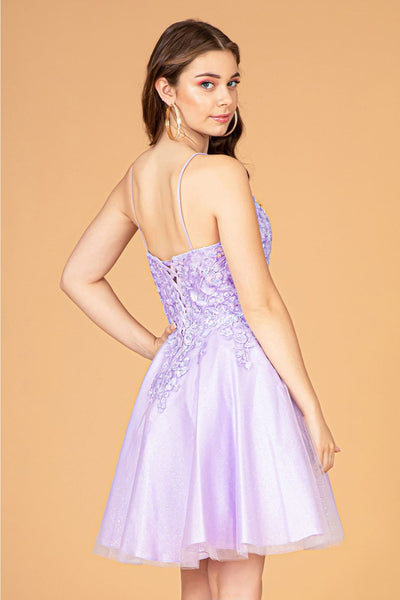 3D Floral Short A-line Dress by Elizabeth KGS3094