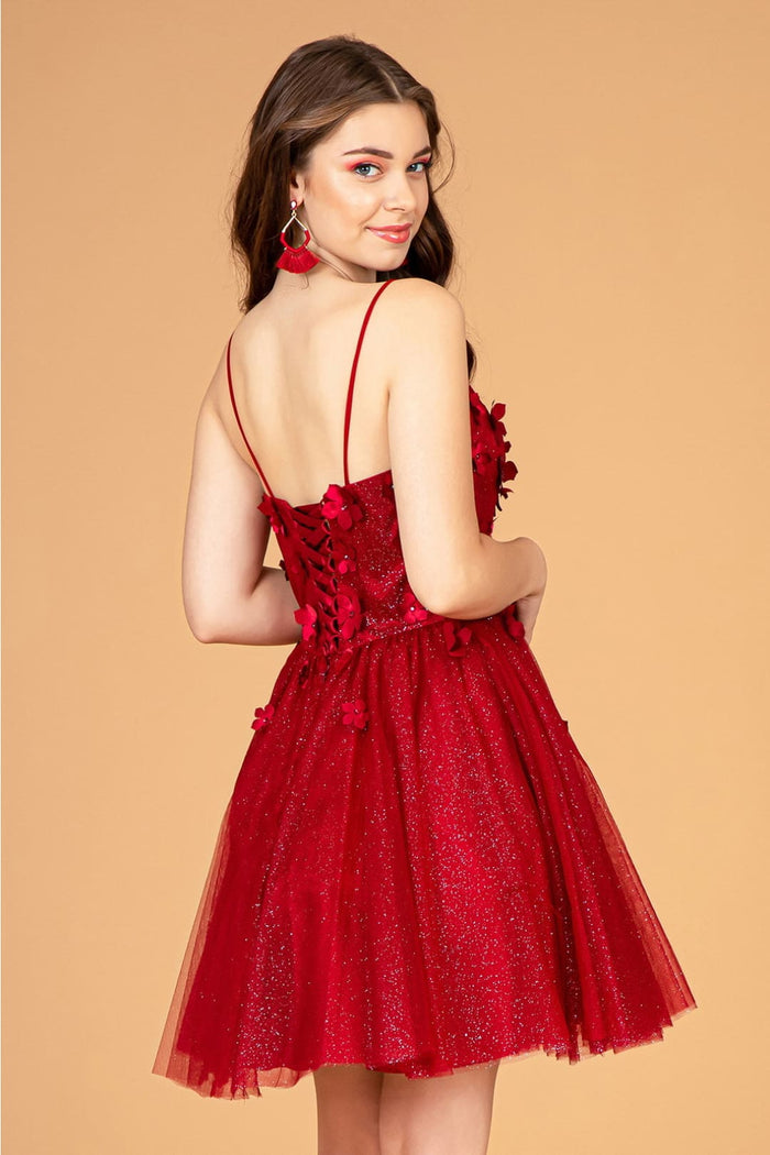 3D Floral Glitter Party Dress by Elizabeth KGS3090