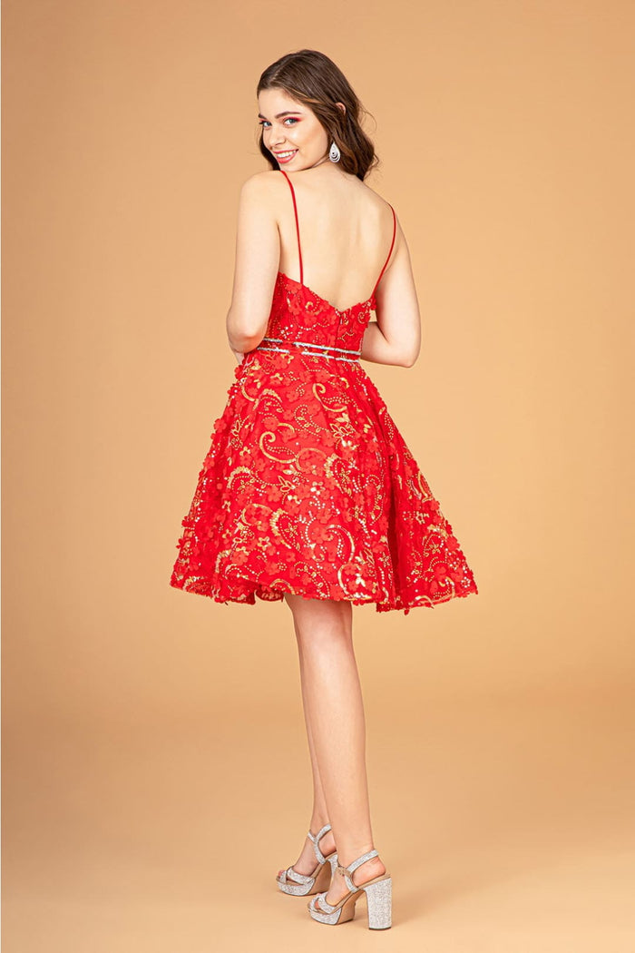 3D Floral Sweetheart Dress by Elizabeth K GS3091