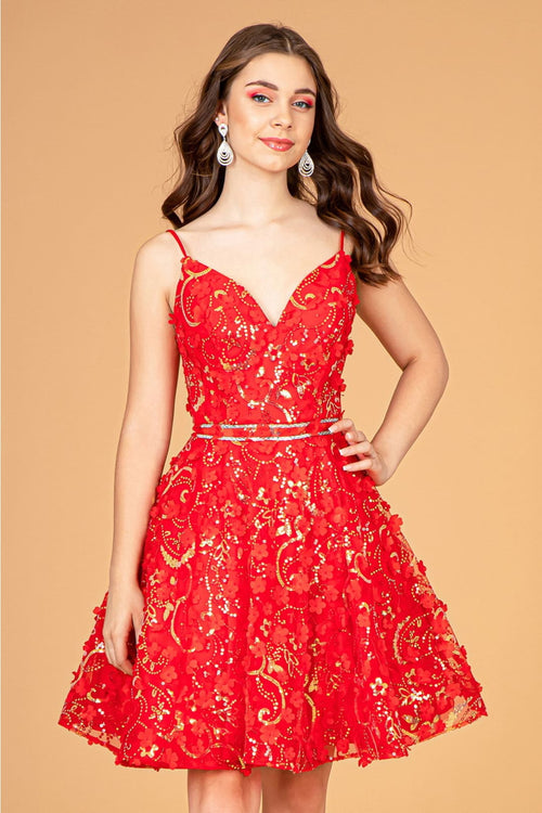 3D Floral Sweetheart Dress by Elizabeth K GS3091