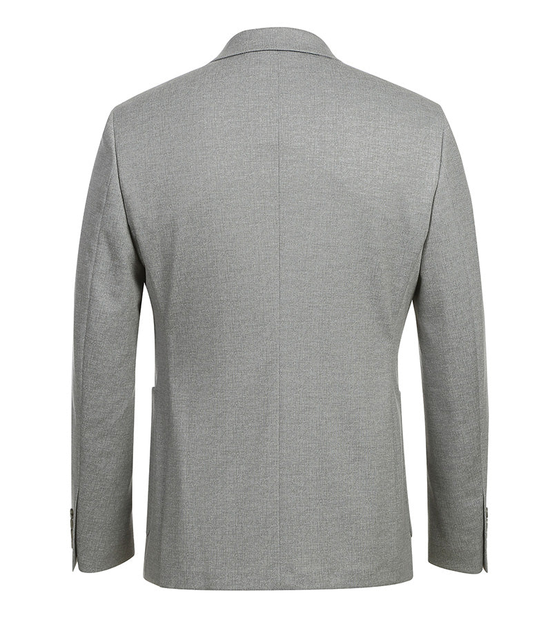 Half Canvas Slim Fit Blazer in Gray by Pellagioin