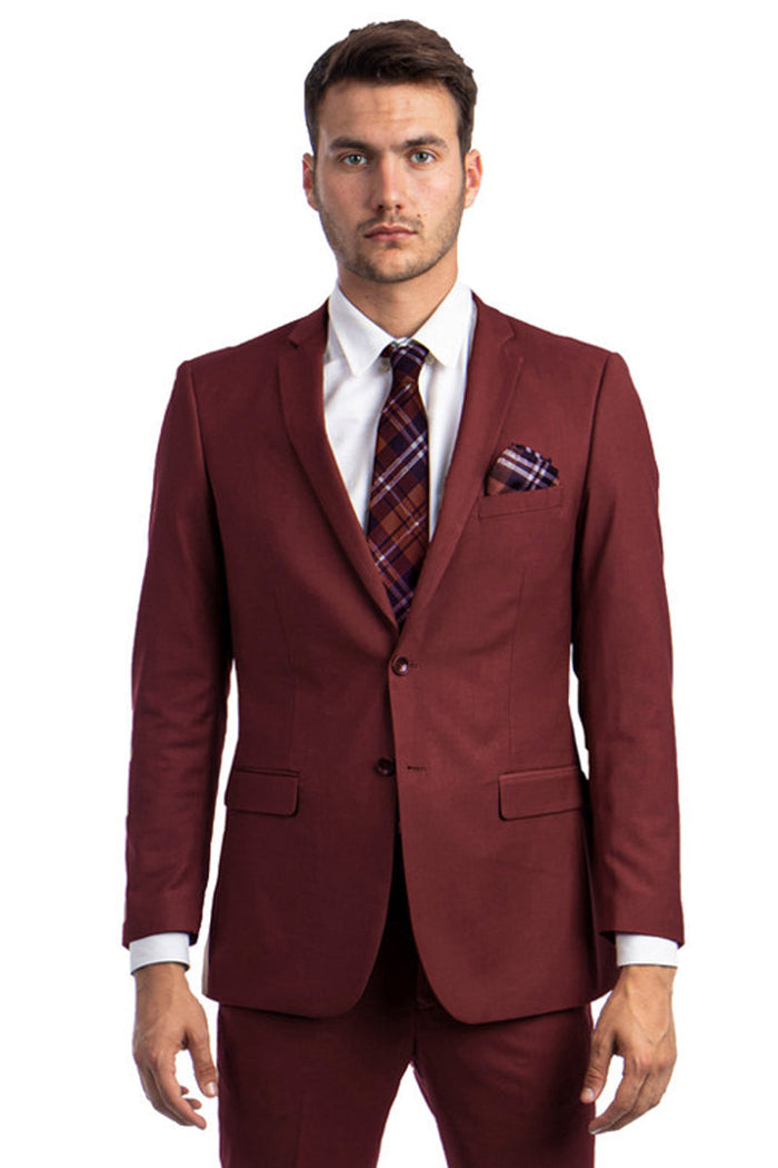 Men's Summer Linen Suit in Baby Blue by Tazio Suits
