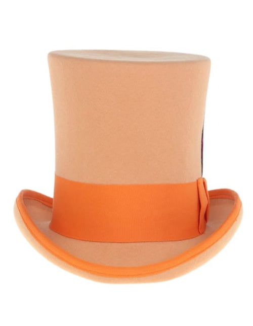 Victorian Steampunk Top Hat - 1800 19th Century - Dressy Loden Felt Top Orange Hat by USA Men's Outlet