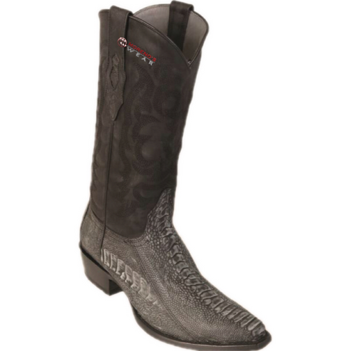 Men's Los Altos Ostrich Leg Boots Snip Toe (Square Toe Style)
