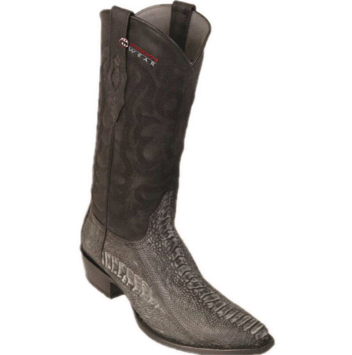 Men's Los Altos Ostrich Leg Boots Snip Toe (Square Toe Style)