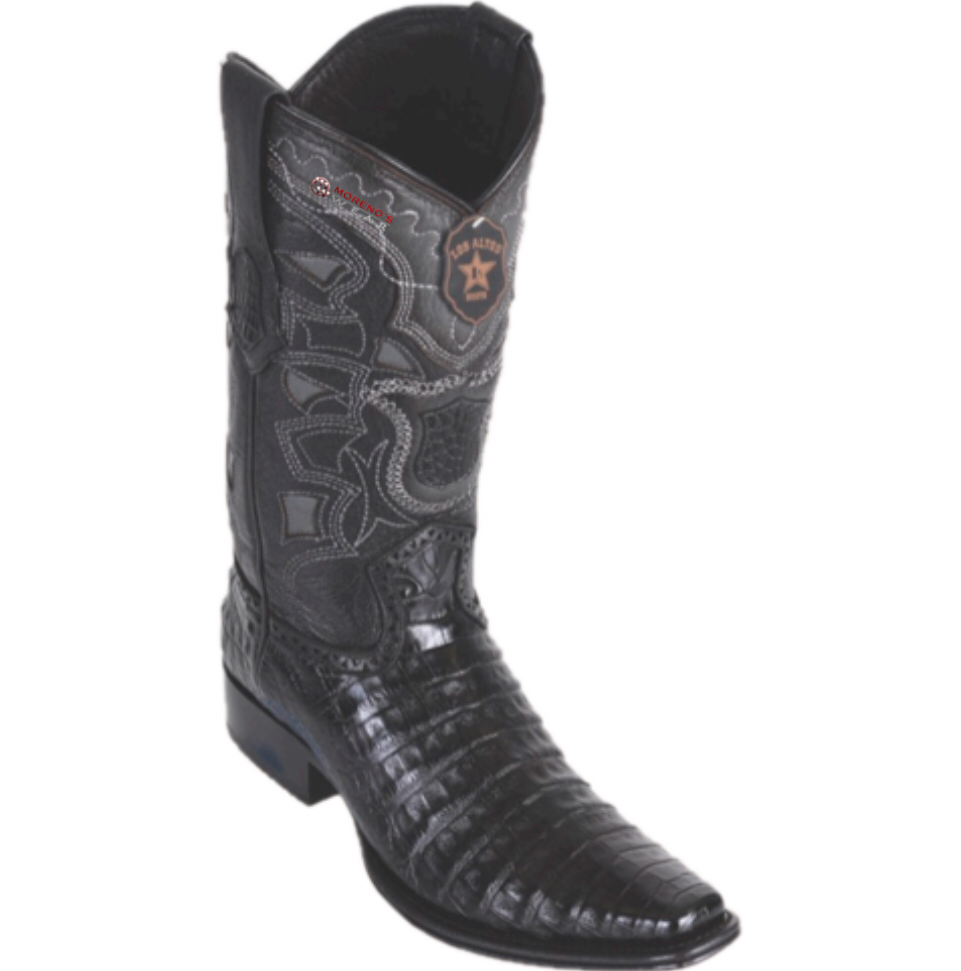 Men’s Los Altos Caiman Belly Boots European Square Toe