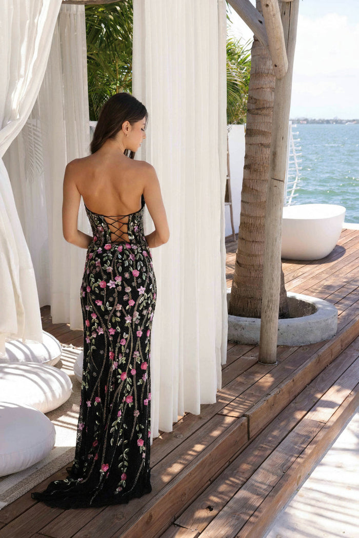 Primavera Couture 4380 - Floral Sequin Prom Dress