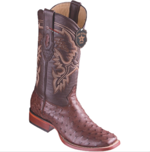 Men's Los Altos Ostrich Boots Wide Square Toe (Premium)
