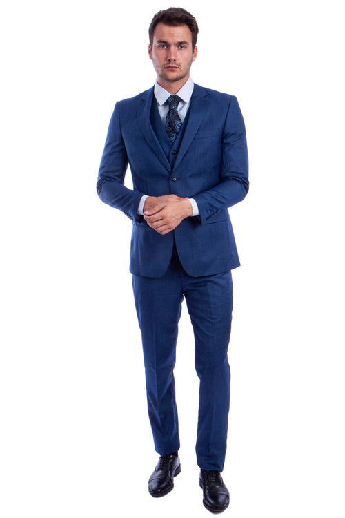 Bold Orange Rust Gangster Suit by Tazio Suits
